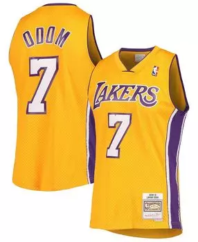 Мужской трикотаж lamar odom gold tone los angeles lakers hardwood classics swingman Mitchell & Ness, мульти