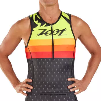 Мужской трикотаж с коротким рукавом LTD Tri Aero Jersey - Black Roar ZOOT, черный