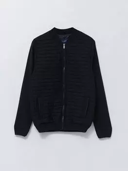 Мужской трикотажный кардиган со стандартным узором и воротником-колледжем LCWAIKIKI Classic