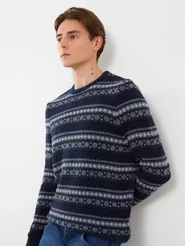 Мужской трикотажный свитер с круглым вырезом и длинным рукавом с узором LCWAIKIKI Classic