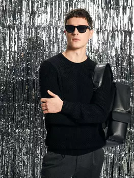 Мужской трикотажный свитер с круглым вырезом и длинными рукавами LCWAIKIKI Classic