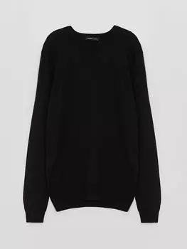 Мужской трикотажный свитер с круглым вырезом и длинными рукавами LCWAIKIKI Classic, новый черный