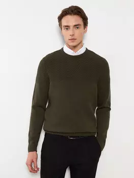 Мужской трикотажный свитер с круглым вырезом LCWAIKIKI Classic