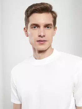 Мужской трикотажный свитер с прямым воротником и короткими рукавами LCW Vision