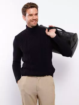 Мужской трикотажный свитер с высоким воротником и длинными рукавами LCWAIKIKI Classic