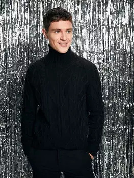 Мужской трикотажный свитер с высоким воротником и длинными рукавами LCWAIKIKI Classic