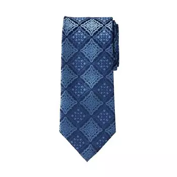 Мужской удлиненный классический необычный галстук Kingsize Big & Tall Ks Signature Collection KingSize, цвет Cool Blue Medallion