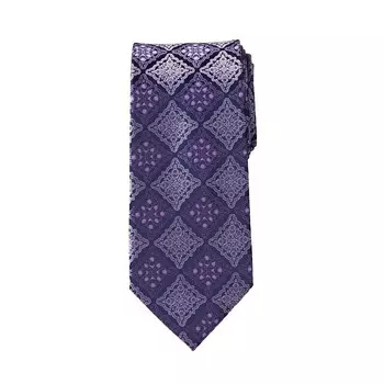 Мужской удлиненный классический необычный галстук Kingsize Big & Tall Ks Signature Collection KingSize, цвет Soft Purple Medallion