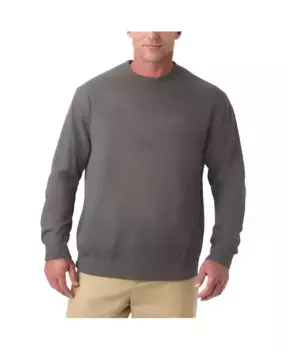 Мужской ультралегкий удобный флисовый свитер с круглым вырезом KingSize, черный