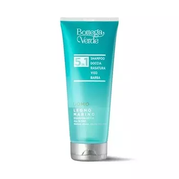 Мужской универсальный шампунь Marine Wood 5 в 1 с минералами 200 мл Bottega Verde