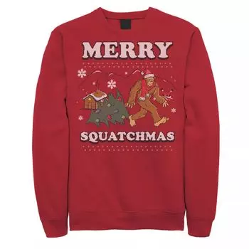 Мужской уродливый свитер Merry Squatchmas Big Foot с мультяшным рисунком и флисовым пуловером Licensed Character