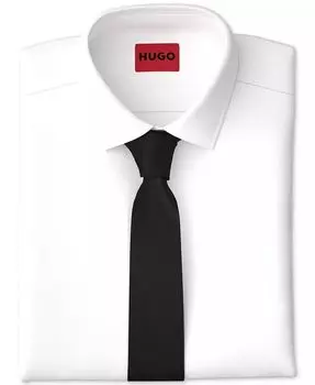 Мужской узкий шелковый галстук Hugo Boss, черный