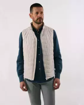 Мужской узкий ватный жилет Florentino, белый