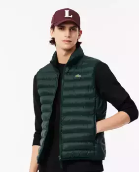 Мужской ватный жилет Lacoste, зеленый
