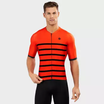 Мужской велотрикотаж с короткими рукавами M2 Pimorent SIROKO, оранжевый / черный