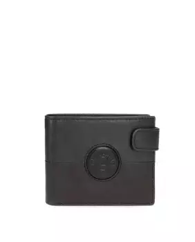Мужской вертикальный кошелек Cracker черного цвета с застежкой-кнопкой Pepe Jeans, черный
