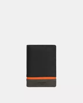 Мужской вертикальный кошелек Hexagon черного цвета Hexagona, черный