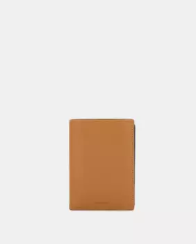 Мужской вертикальный кошелек из верблюжьей кожи Scharlau, коричневый