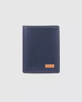 Мужской вертикальный кожаный кошелек El Potro синего цвета El Potro, синий