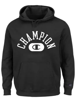 Мужской винтажный пуловер с капюшоном Champion, черный