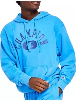 Мужской винтажный пуловер с капюшоном Champion, цвет Blue Jay