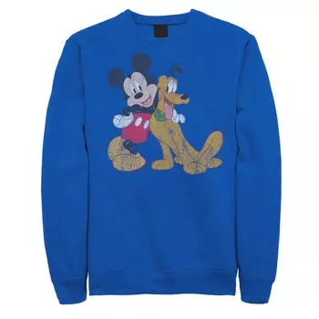 Мужской винтажный свитшот Disney's Mickey Mouse And Pluto Friends Licensed Character