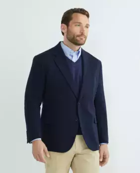 Мужской вязаный пиджак больших размеров Emidio Tucci, темно-синий