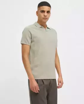 Мужской вязаный свитер с короткими рукавами и V-образным вырезом Jack & Jones, светло-зеленый