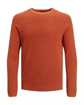 Мужской вязаный свитер с круглым вырезом Jack & Jones, красный