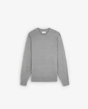 Мужской вязаный свитер с отделкой в рубчик Scalpers, серый