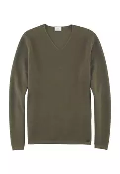 Мужской вязаный свитер с v-образным вырезом Level Five OLYMP, цвет Oliv