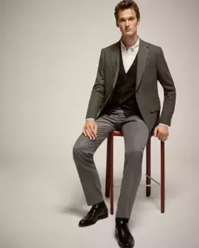 Мужской вязаный жилет на пуговицах Emidio Tucci, серый