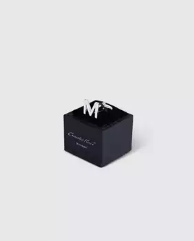 Мужской запонки Emidio Tucci серебристого цвета с гравировкой инициалов, цвет M