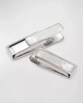 Мужской зажим для денег из перламутра M Clip, цвет Silver