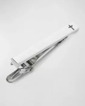 Мужской зажим для галстука из нержавеющей стали с крестообразным вырезом Cufflinks Inc., цвет Silver