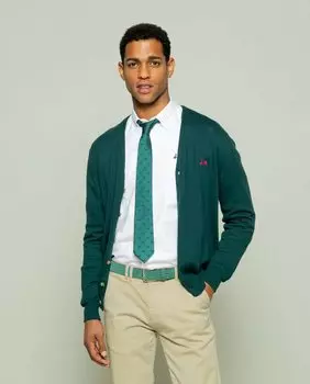 Мужской зеленый кардиган на пуговицах Scotta 1985, темно-зеленый