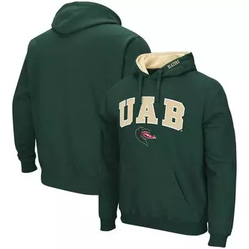 Мужской зеленый пуловер с капюшоном UAB Blazers Arch и Logo Colosseum