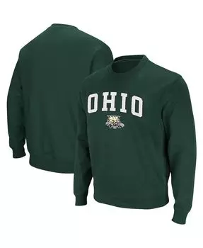 Мужской зеленый свитшот из твила Ohio Bobcats Arch & Logo Tackle Colosseum