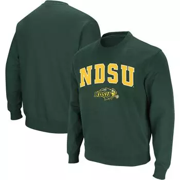 Мужской зеленый свитшот с круглым вырезом NDSU Bison Arch & Logo Colosseum