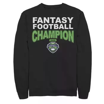 Мужской зеленый свитшот с текстовым логотипом ESPN Fantasy Football Champion Licensed Character