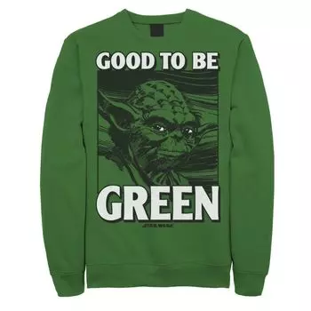 Мужской зеленый свитшот «Звездные войны Йода» Good To Be Green St. Licensed Character