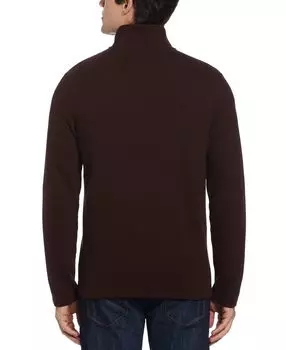 Мужской жаккардовый свитер с цветными блоками и молнией на четверть Perry Ellis