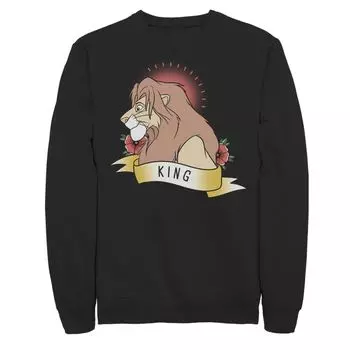 Мужской свитшот Disney King Lion с рисунком, черный