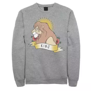 Мужской желтый свитшот Disney King Lion King Simba King Tattoo Licensed Character