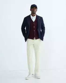 Мужской жилет из смесовой шерсти на пуговицах Mirto, бордовый