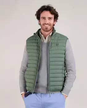 Мужской жилет на стегне на молнии El Ganso, зеленый