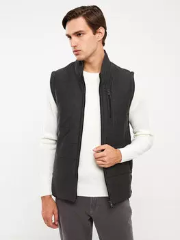 Мужской жилет-пуховик со стандартным воротником-стойкой LCW Casual, новый черный