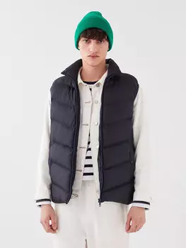 Мужской жилет-пуховик со стандартным воротником-стойкой XSIDE, индиго