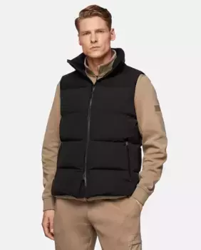 Мужской жилет с классическим черным воротником Boggi Milano, черный