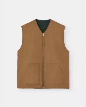 Мужской жилет с застежкой-молнией и передними карманами Loreak Mendian, коричневый